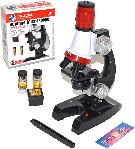 Mikroskop dětský vědecký na baterie set s doplňky v krabici Světlo