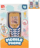Mobilní telefon dětský retro tlačítkový na baterie 3 barvy Světlo Zvuk