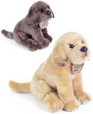 PLYŠ Pes labrador 20cm sedící 2 barvy PLYŠOVÉ HRAČKY