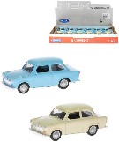WELLY Auto model trabant 601 zpětný chod 7,5cm 1:60 2 barvy kov