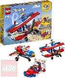 LEGO CREATOR Odvážné kaskadérské letadlo 3v1 STAVEBNICE 31076