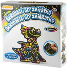 Obrázek škrabací zvířátko 3D Drak kreativní set se samolepkami a nástrojem