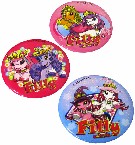 Odznak kulatý koník Filly 4,5cm set 3ks v sáčku