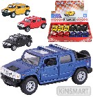 KINSMART Auto model 1:40 Hummer H2 Sut 2005 zpětný nátah kov 13cm 4 barvy
