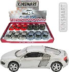 KINSMART Auto model 1:36 Audi R8 kov PB 13cm 4 barvy