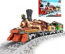 AUSINI Stavebnice TRAINS historický vlak set 483 dílků s figurkou a kolejemi vol
