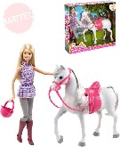 MATTEL BRB Panenka Barbie set žokejka s koníkem a doplňky plast