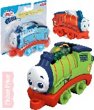 FISHER PRICE Baby Mašinka Tomáš chrasticí plastová s kuličkami 3 druhy na kartě
