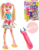 MATTEL BRB BARBIE Panenka na bruslích ve světě her svítící na baterie Světlo