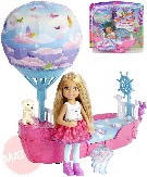 MATTEL BRB Panenka Barbie Kouzelná loď snů herní set s doplňky plast v krabici