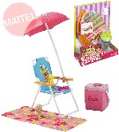 MATTEL BRB BARBIE Nábytek zahradní pro panenku set se zvířátkem a doplňky 3 druhy