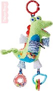 FISHER PRICE Baby krokodýlek chrastítko s aktivitami plyš s klipem pro miminko