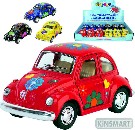 KINSMART Auto model 1:32 VW BEETLE HIPPIES kov PB 13cm 4 barvy