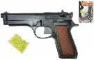 Pistole dětská plastová na kuličky 22 cm kuličková set s náboji v sáčku