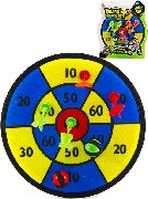 Sada terč látkový na suchý zip 30cm + 4 šipky a 2 soft míčky
