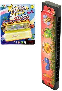 Harmonika dětská foukací 13cm set s pouzdrem 3 druhy kov HUDEBNÍ NÁSTROJE