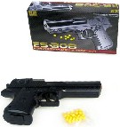 Pistole na kuličky 18cm černý revolver kuličkovka set s náboji v krabičce