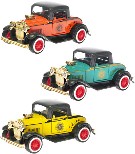 Auto retro kovové 11cm na baterie zpětný chod veterán Světlo Zvuk 3 barvy