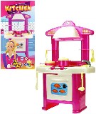 Kuchyňka dětské kuchyňské studio 40x65x27cm set s nádobím plast