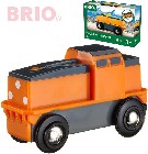 BRIO Lokomotiva elektrická nákladní na baterie k vláčkodráze 33215