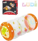 LUDI Baby válec na lezení Kočička s rolničkami pro miminko