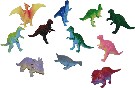 Zvířata dinosauři 7cm plastové figurky zvířátka set 12ks v sáčku