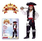 KARNEVAL Šaty PIRÁT vel. S (110-120 cm) 4-6 let KOSTÝM