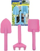 Nářadí dětské zahradní 19cm set plastový 3ks na kartě 3 barvy