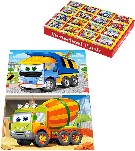 Minipuzzle Auta pohádková 54 dílků 16,5x11cm skládačka v krabičce 8 druhů