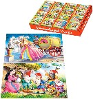 Minipuzzle Pohádky 54 dílků 16,5x11cm skládačka v krabičce 16 druhů