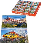 Minipuzzle Letadla 54 dílků 16,5x11cm skládačka v krabičce 4 druhy