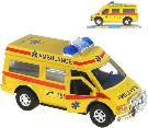 Auto záchranáři 19cm ambulance na setrvačník žlutá sanitka v krabičce