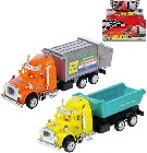 Kamión 17cm auto nákladní / popeláři na setrvačník 2 druhy v krabičce plast
