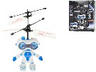 Helikoptéra plastová vesmírný letec 15cm senzor USB kabel vrtulník Světlo 2 barv
