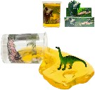 Zábavný sliz set s dinosaurem 8cm v kelímku různé druhy