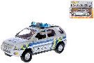 Auto policie 13cm zpětný nátah PB CZ mluvící Světlo Zvuk Kov