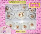 Set dětský porcelánový čajový servis s medvídky dětské nádobíčko v krabici