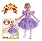 KARNEVAL Šaty PRINCEZNA FIALOVÁ vel. XS (92-104 cm) 3-4 let KOSTÝM