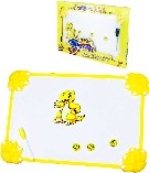 Tabulka dětská magnetická kreslící dino set se 3 magnetkami, fixou a houbičkou