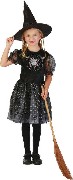 KARNEVAL Šaty Čardodějka pavouk vel.L (130-140 cm) 9-12 let KOSTÝM
