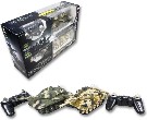 RC Tank na baterie set 2ks 21cm na dálkové ovládání funkční dělo Světlo Zvuk