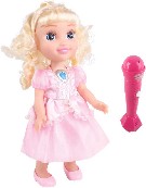Panenka Růženka 34cm set s karaoke mikrofonem zpívá písničky z pohádek CZ Zvuk