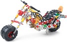 Stavebnice typu Merkur kovová Malý mechanik Motorka silniční 254 dílků