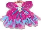 KARNEVAL Šaty růžová sukně s křídly a čelenkou KOSTÝM