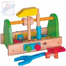 WOODY DŘEVO Brašna pracovní set bedýnka s dětským nářadím