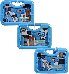 Nářadí dětské set s vrtačkou 14cm v kufříku 3 druhy plast