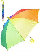 Deštník dětský barevný 66cm duhový vystřelovací v sáčku