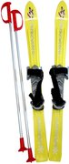 PLASTKON Lyže dětské Baby Ski 90cm carvingové Žluté s vázáním plast