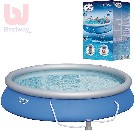 BESTWAY Bazén kulatý samostavěcí expanzní 457x84cm s filtrací