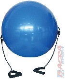 ACRA Míč gymball modrý 65cm set se siliči na cvičení
